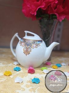 قوری چینی تقدیس گل برجسته