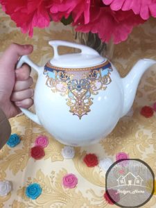 قوری چینی تقدیس گل برجسته - تصویر 2