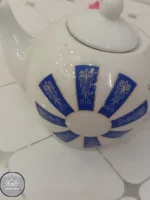 قوری زعفران چینی گلدار - Image 8