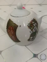 قوری زعفران چینی گلدار - Image 10