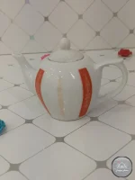 قوری زعفران چینی گلدار - Image 3