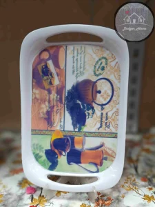 سینی ملامین نازگل بزرگ - Image 4