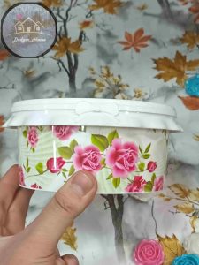فریزری گرد گلدار 4 عددی - تصویر 3
