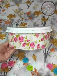 فریزری گرد گلدار 4 عددی - تصویر 5