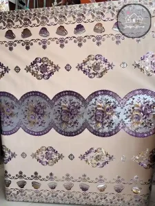 سفره و رومیزی خارجی ابریشمی طلایی - Image 4