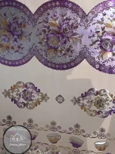 سفره و رومیزی خارجی ابریشمی طلایی - Image 5