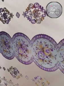 سفره و رومیزی خارجی ابریشمی طلایی - Image 3