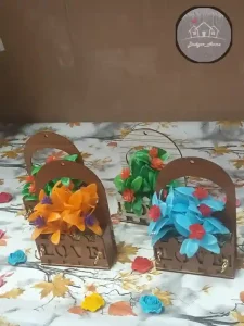 جاکلیدی چوبی گلدار