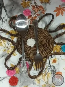 قاشق و چنگال استیل مدل دلی