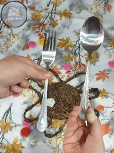 قاشق و چنگال استیل مدل دلی - Image 5