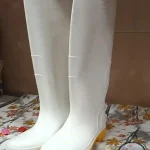 چکمه کشاورزی سفید ساق بلند مردانه