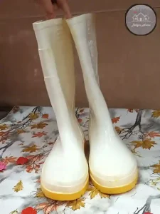چکمه  کار سفید ساق کوتاه