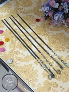سیخ جوجه دسته پیچی استیل