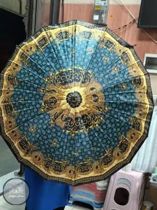 چتر گلدار طلایی - Image 3