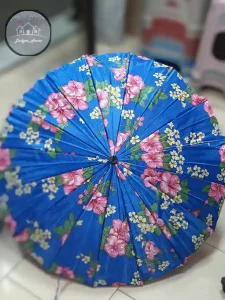 چتر گلدار آبی کاربنی - Image 3