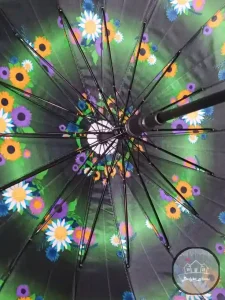 چتر گلدار سبز - Image 3