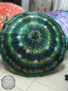 چتر گلدار سبز