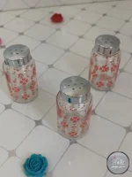 نمکپاش شیشه گلدار سلین 3 عددی - Image 3