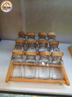جا ادویه چوبی مکارتی با استند - تصویر 2